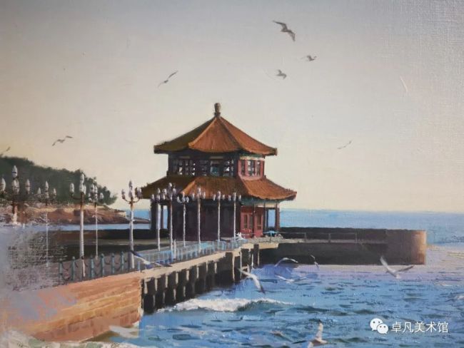 回到写生  回到视觉，著名画家徐青峰2022新作《飞阁回澜之二》再绘青岛之美