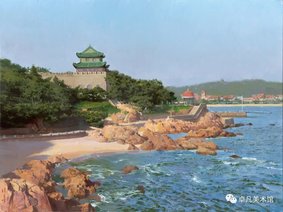 回到写生  回到视觉，著名画家徐青峰2022新作《飞阁回澜之二》再绘青岛之美