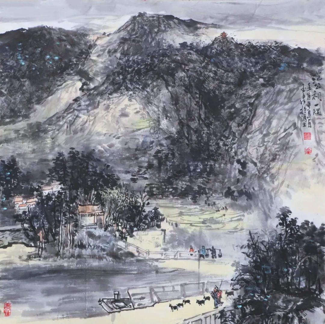 著名画家李玉泉应邀参展“水墨丹青——第十届济南泉水节书画名家邀请展”，描绘壮美山河