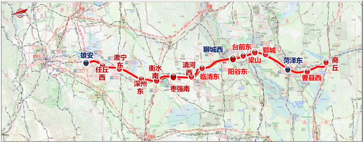 京雄商高铁初步设计获批复，自雄安至商丘 全长约552公里