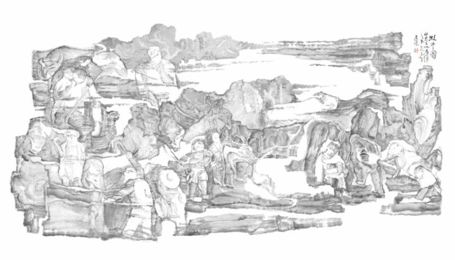 携大足石刻系列水墨作品，著名画家邓建强将参展“众妙之门——当代中国画名家学术邀请展”