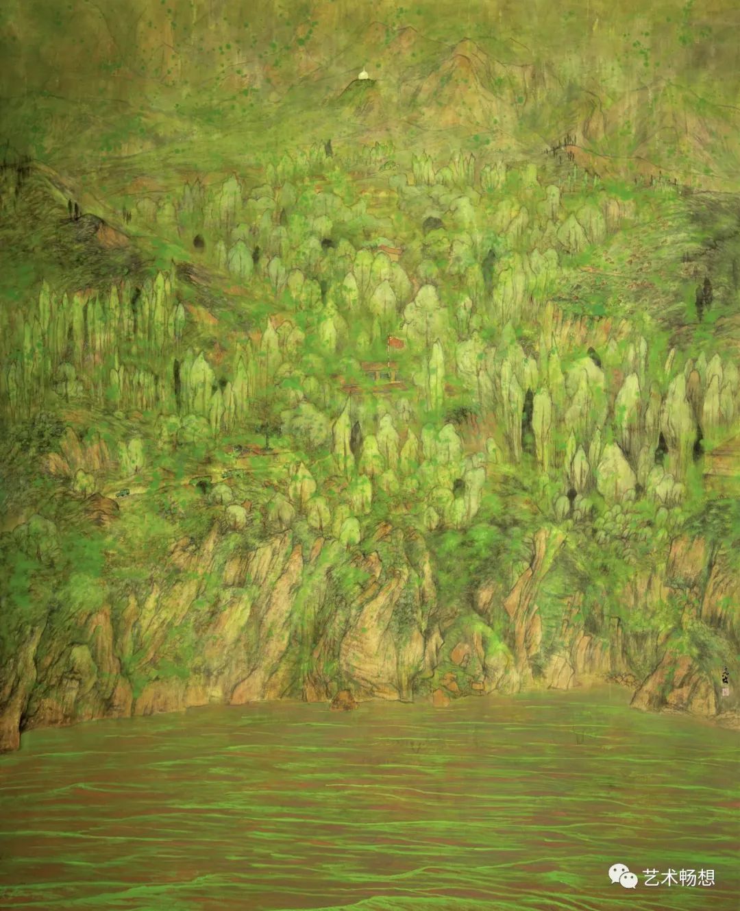大千春色藏心间——著名画家高波的青绿山水