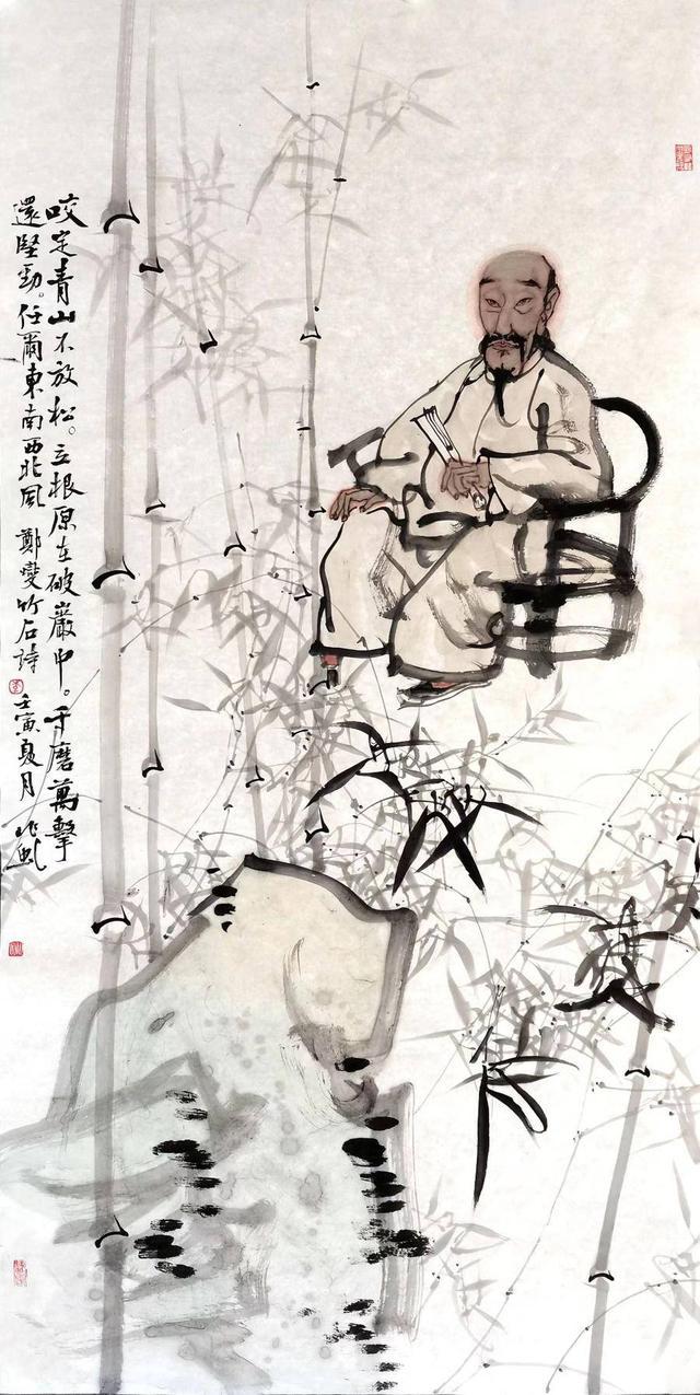 千磨万击还坚劲，任尔东西南北风——著名画家李兆虬“约绘”郑板桥