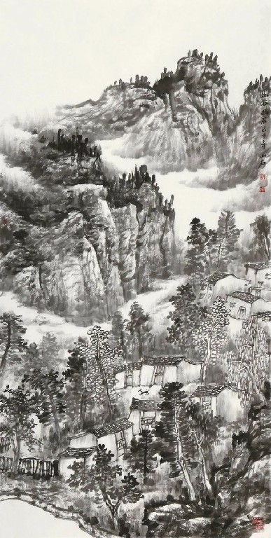 提炼·取舍·经营——著名画家吴山石山水作品欣赏