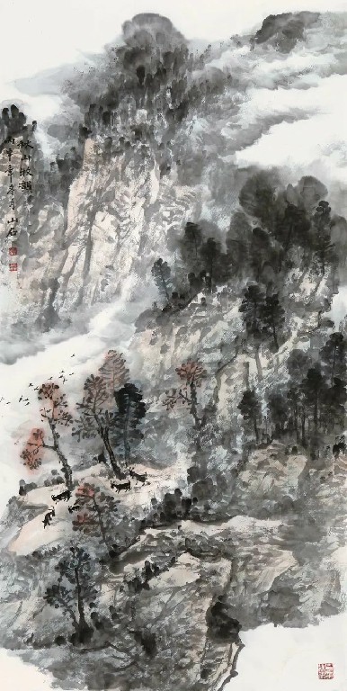 提炼·取舍·经营——著名画家吴山石山水作品欣赏