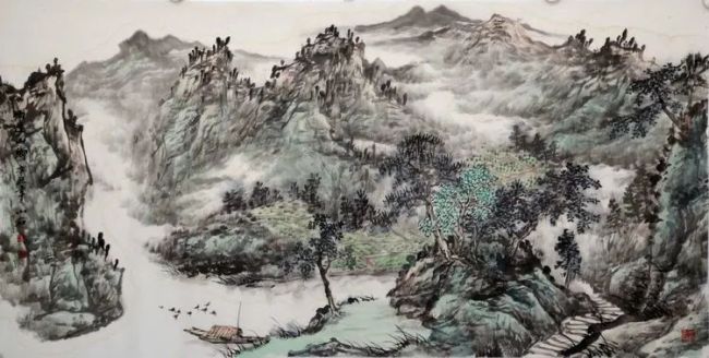 提炼·取舍·经营——著名画家吴山石山水作品欣赏