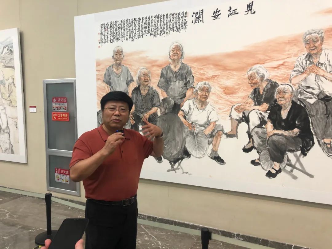 喜迎二十大·山东省黄河主题美术创作大展正在济南市美术馆展出