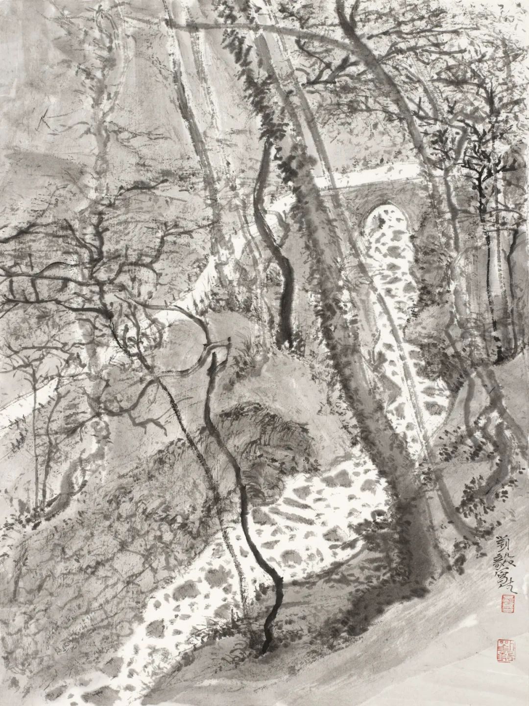 听鸟鸣风吼，历风雨阴晴，伴山石林泉——著名画家刘毅南京栖霞山写生记