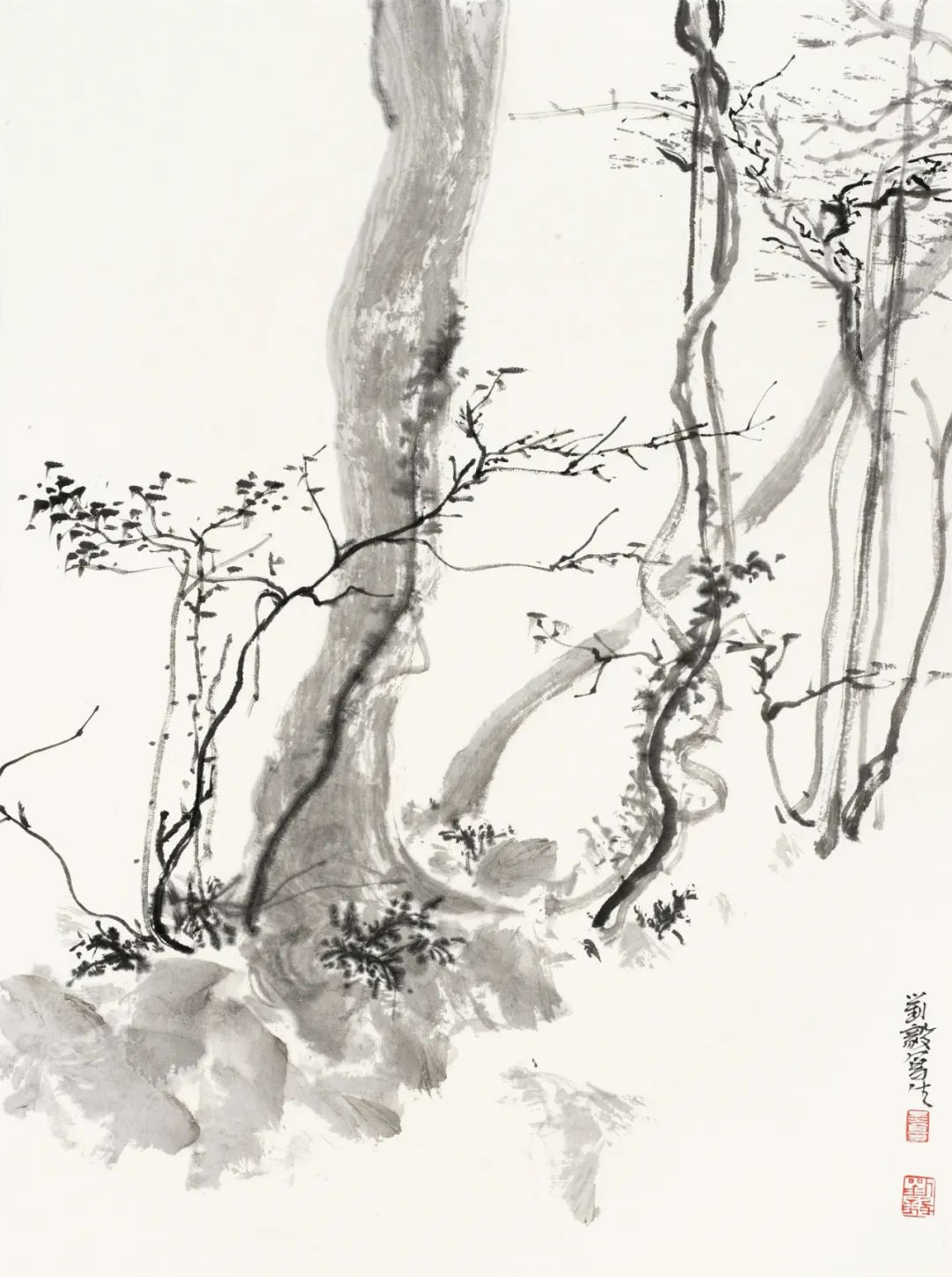 听鸟鸣风吼，历风雨阴晴，伴山石林泉——著名画家刘毅南京栖霞山写生记