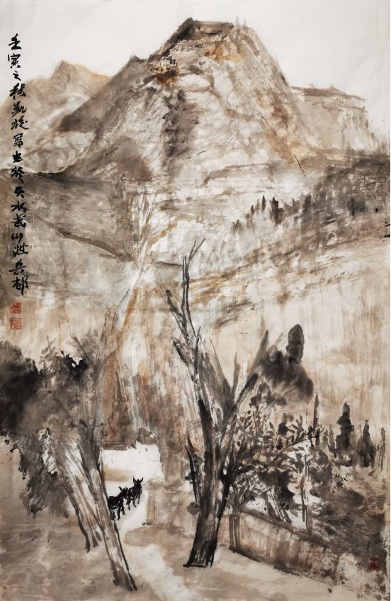 梁明山水画院走进甘肃武山写生作品展出，著名画家陈凯旋作品雅赏