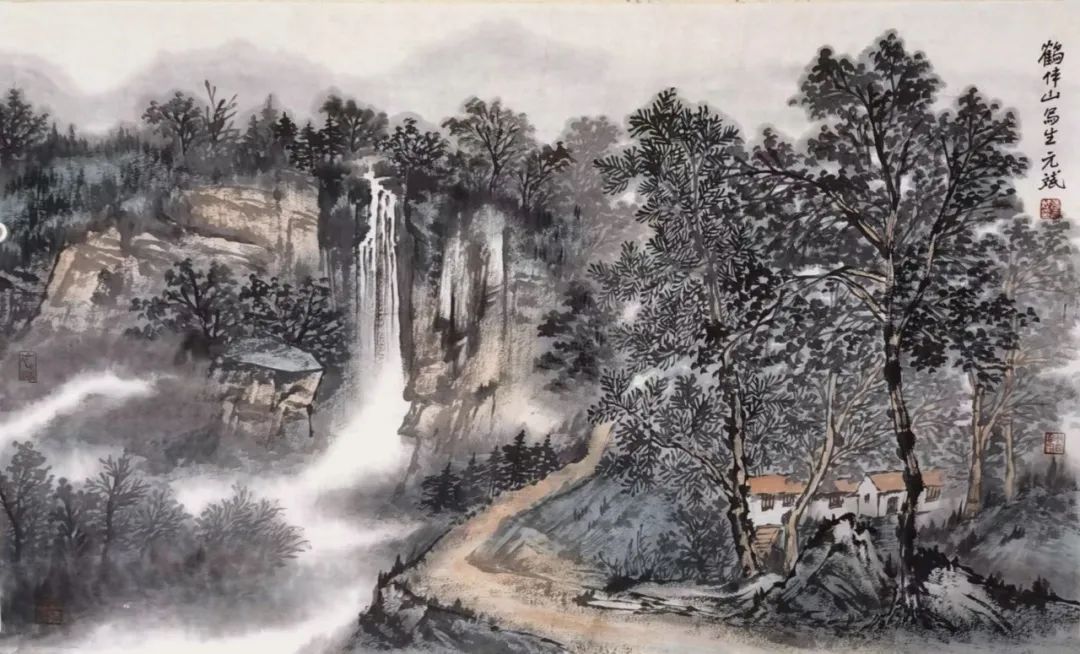 秋色峰峦远近间，著名画家张元斌应邀参展“林泉高致—齐鲁画坛当代山水画名家邀请展”