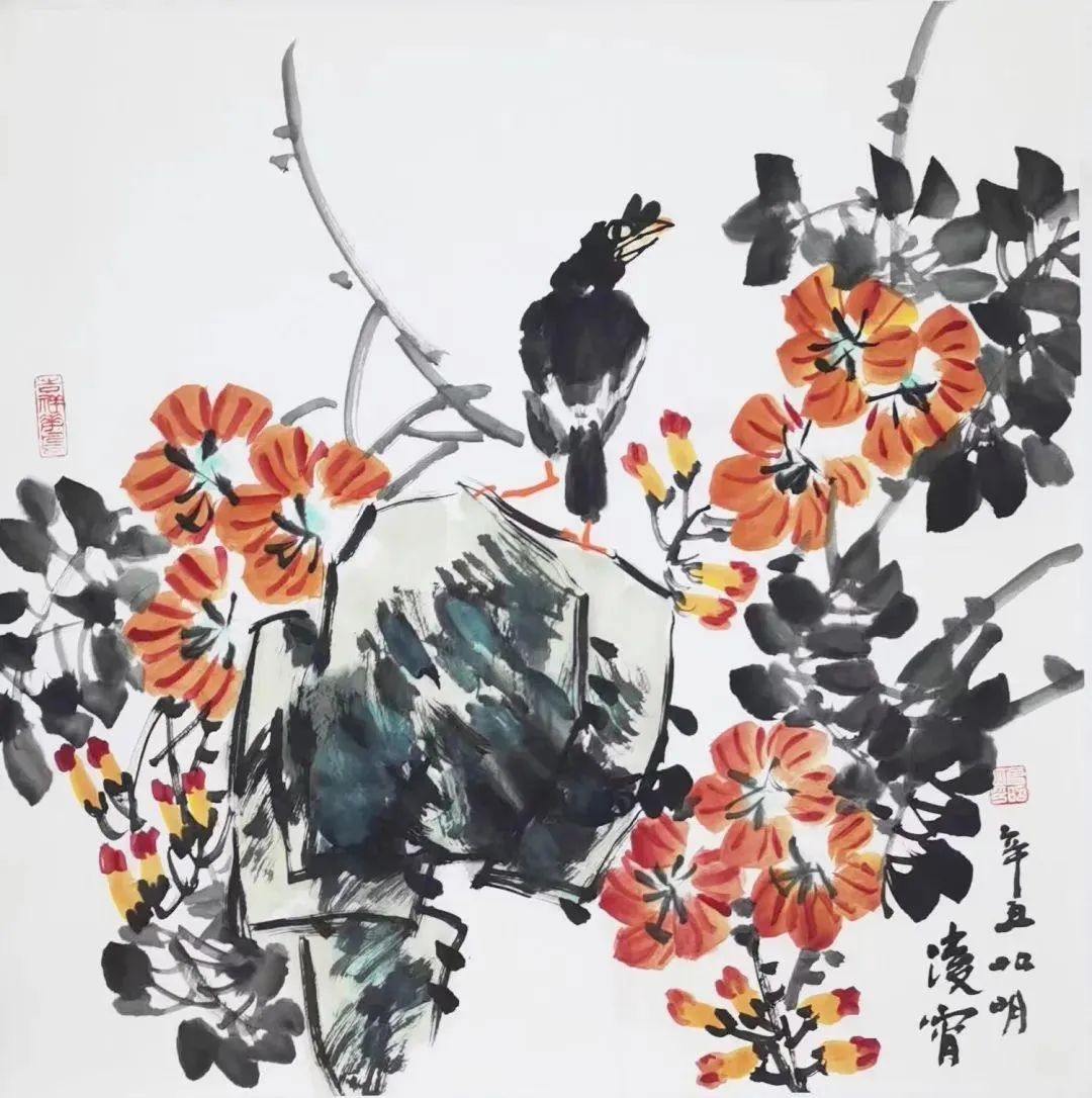 花鸟总关情，著名书画家曾昭明应邀参展“花镜澄怀—齐鲁画坛当代花鸟画名家邀请展”