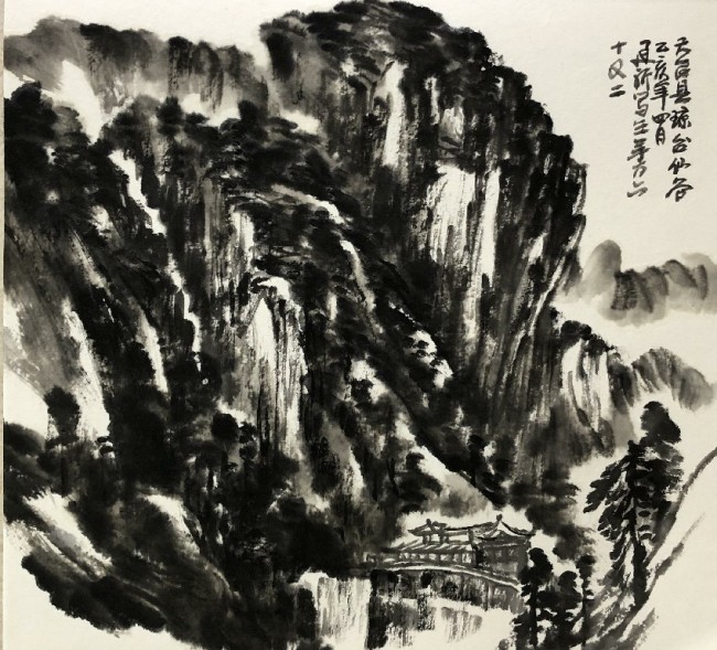 灵溪双阙瀑如龙，翰墨丹青黛若琼——著名画家舒建新琼台双阙采风记