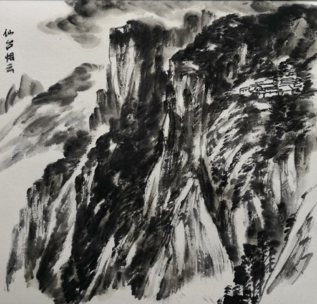 灵溪双阙瀑如龙，翰墨丹青黛若琼——著名画家舒建新琼台双阙采风记