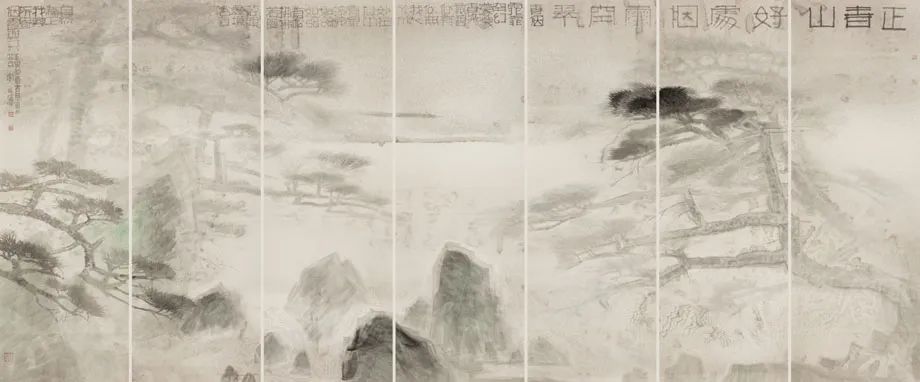 质朴敦厚、淡泊中和，“兴会烟霞——周石峰山水画展”在青岛澜湾美术馆展出