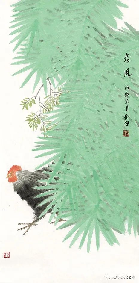 晨音醉天香  大吉壮雄风——品味著名画家刘杰作品中的色与墨