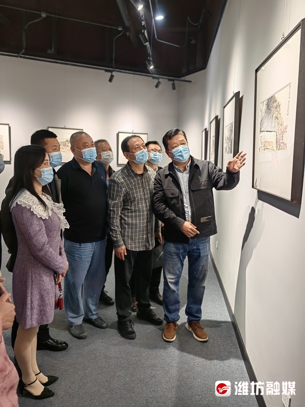 “美丽乡村——贾荣志中国画写生精品展”在潍坊开展，共展出40余幅作品