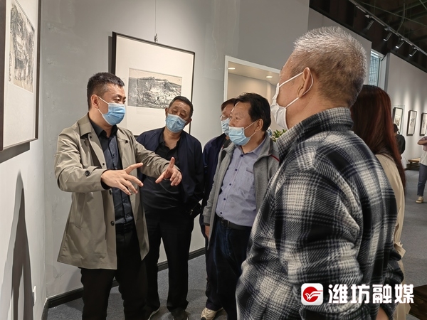 “美丽乡村——贾荣志中国画写生精品展”在潍坊开展，共展出40余幅作品