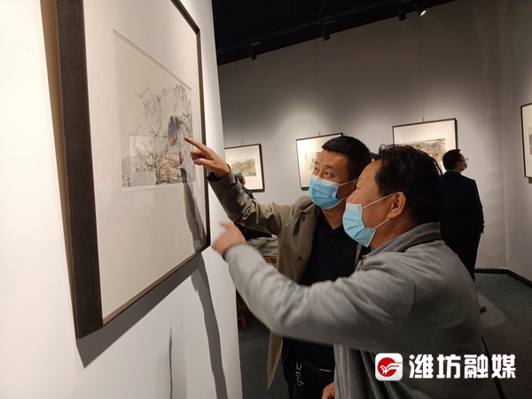 “美丽乡村——贾荣志中国画写生精品展”在潍坊开展，共展出40余幅作品