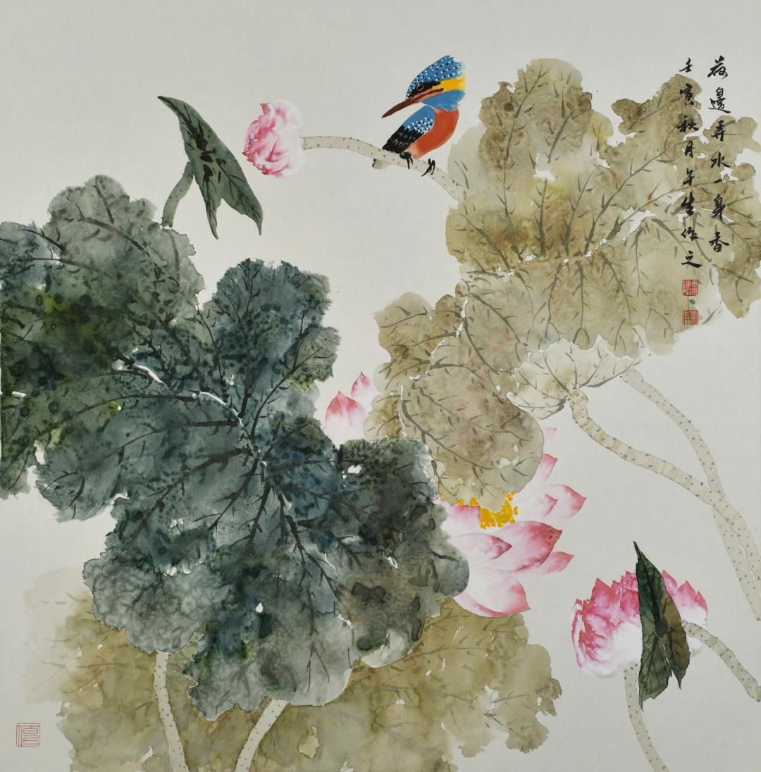 荷边弄水一身香，著名画家周午生应邀参展“丹青颂中华——全国书画名家邀请展”