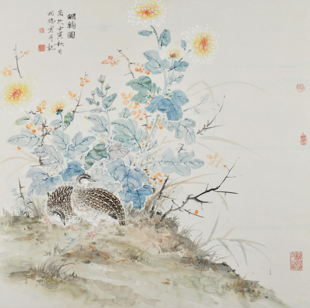 野菊共秋鹌，著名画家刘国胜应邀参展“丹青颂中华——全国书画名家邀请展”