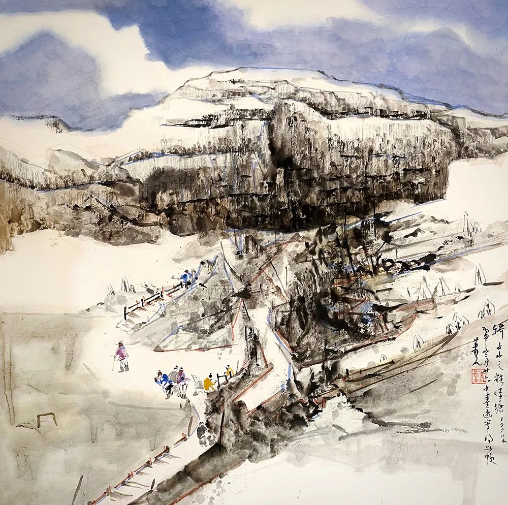 洞天福地秋月明，著名画家肖凡应邀参展“艺无止境——中国当代名家书画艺术大展”