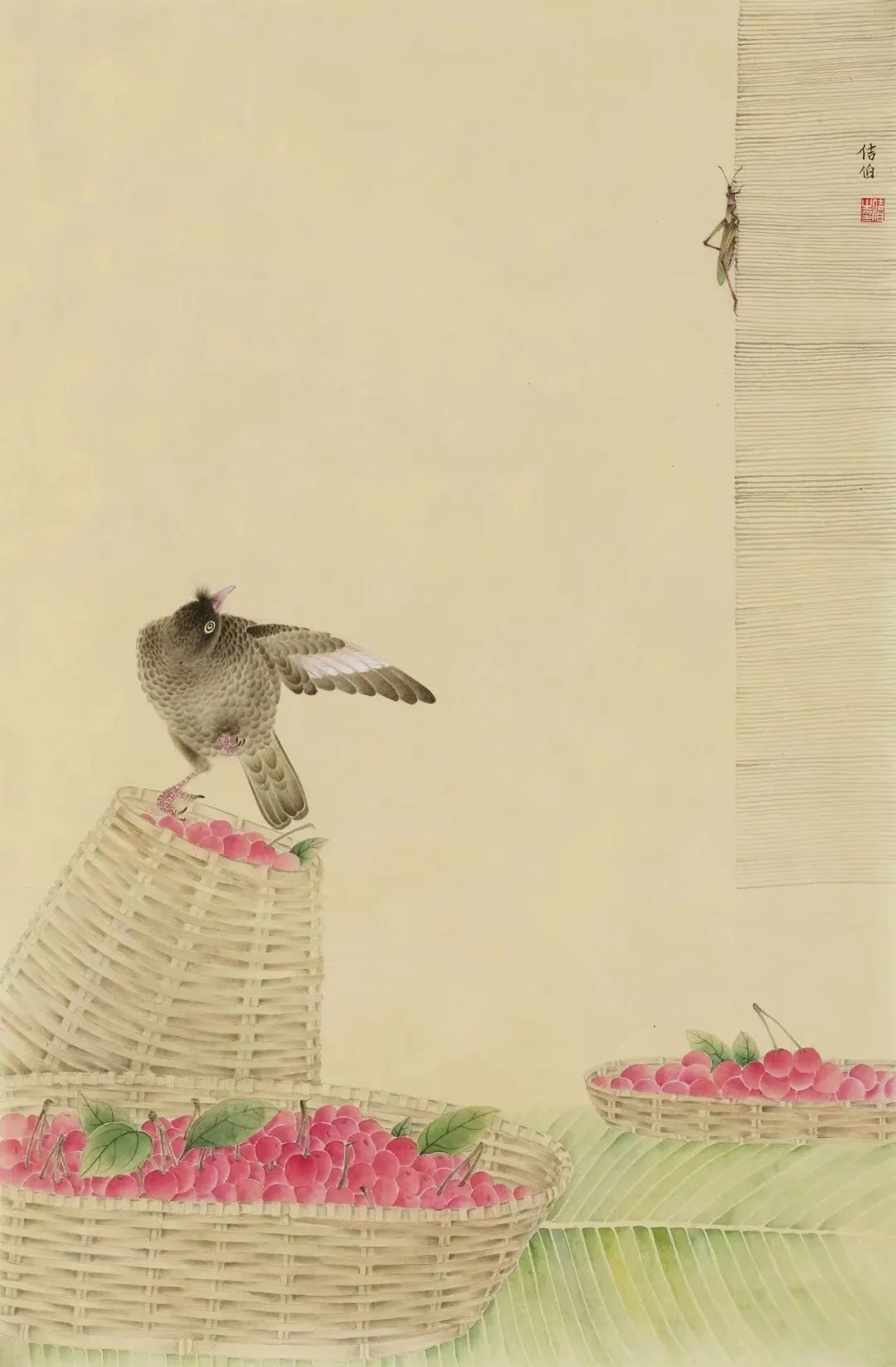 红了樱桃 绿了芭蕉，青年画家蒋佶伯应邀参展“丹青颂中华——全国书画名家邀请展”