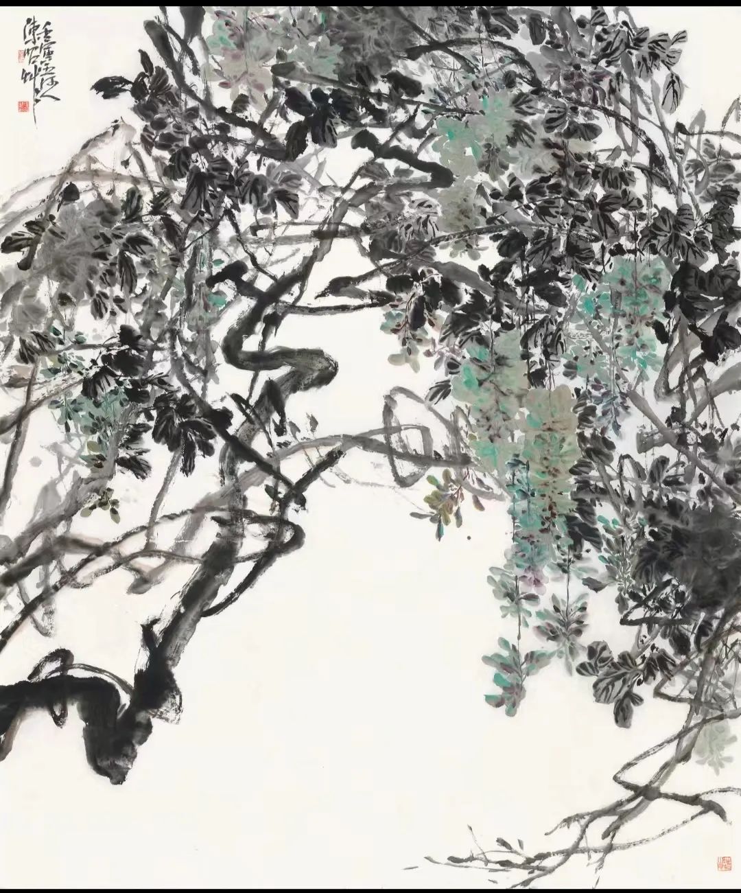 花引蝶 蝶恋花，青年画家陈昭应邀参展“丹青颂中华——全国书画名家邀请展”