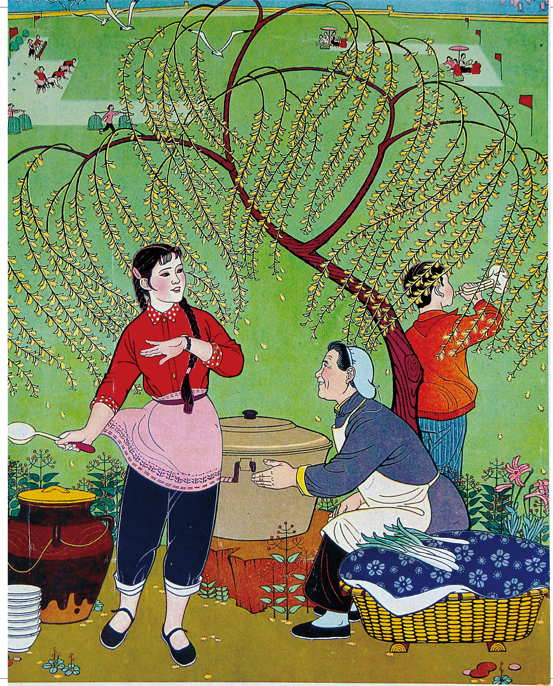 著名艺术家李百钧的年画故事④——《红云岗》《一月八》《催》的创作源起