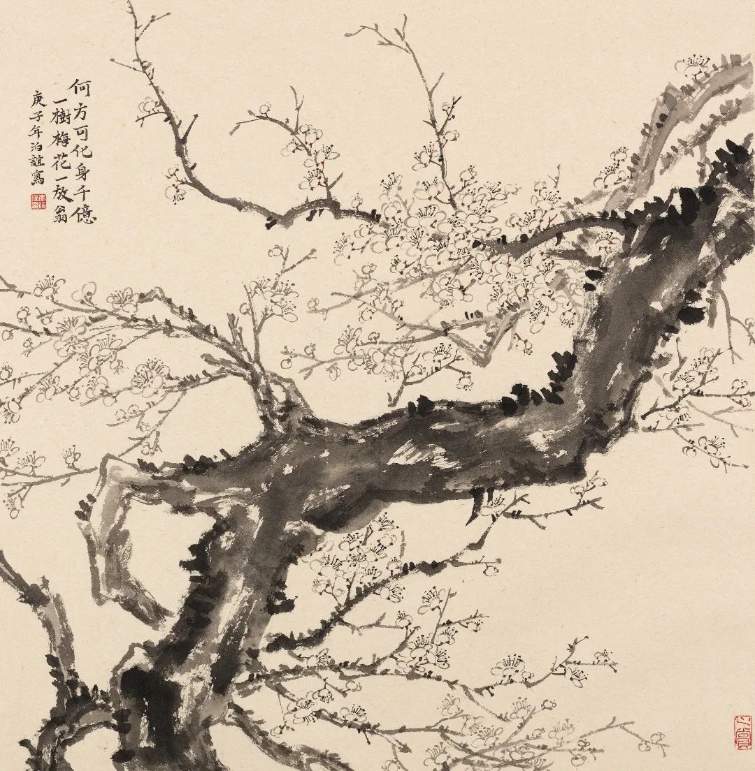 万树梅花月满天，青年画家李泊谊应邀参展“丹青颂中华——全国书画名家邀请展”