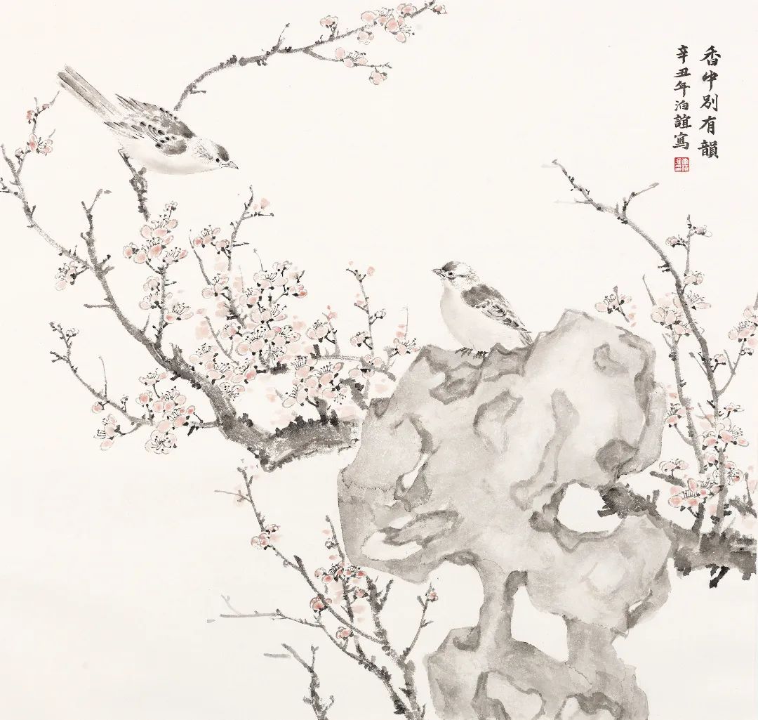 万树梅花月满天，青年画家李泊谊应邀参展“丹青颂中华——全国书画名家邀请展”