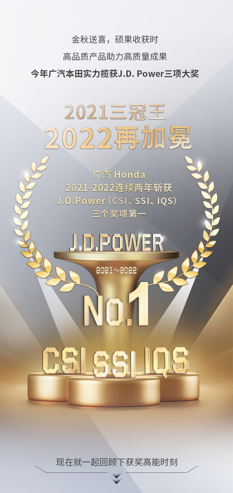 广汽本田连续两年斩获J.D. Power三项大奖