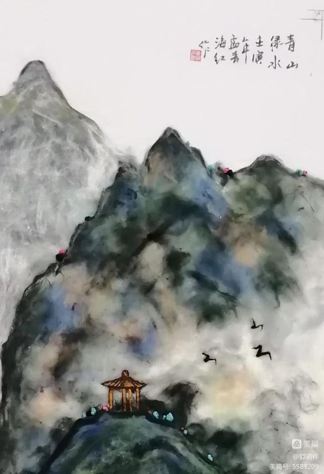 淡妆浓抹总相宜——评棉絮画传承人李海红佳作《青山绿水》