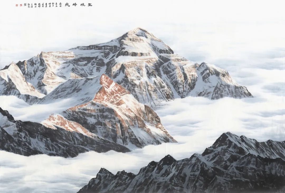 惊见异峰突起 大画雪山奇观——​著名画家李兵高原雪山画法的玄机和价值