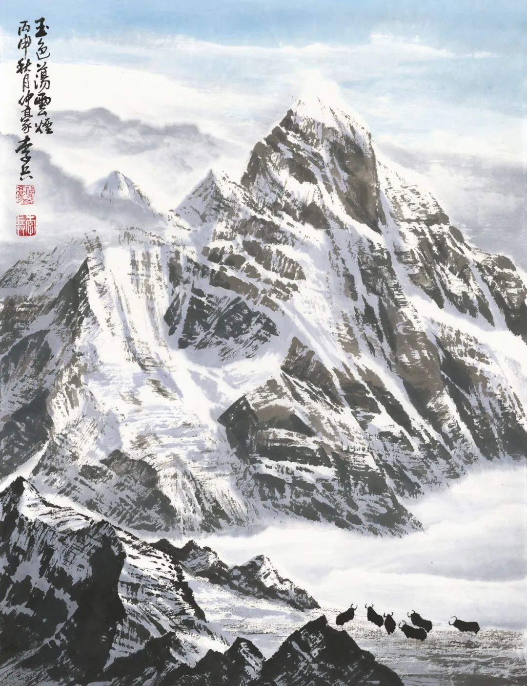 神韵烁古今，雪魂动歌吟——著名画家李兵用水墨奏响雪域欢歌