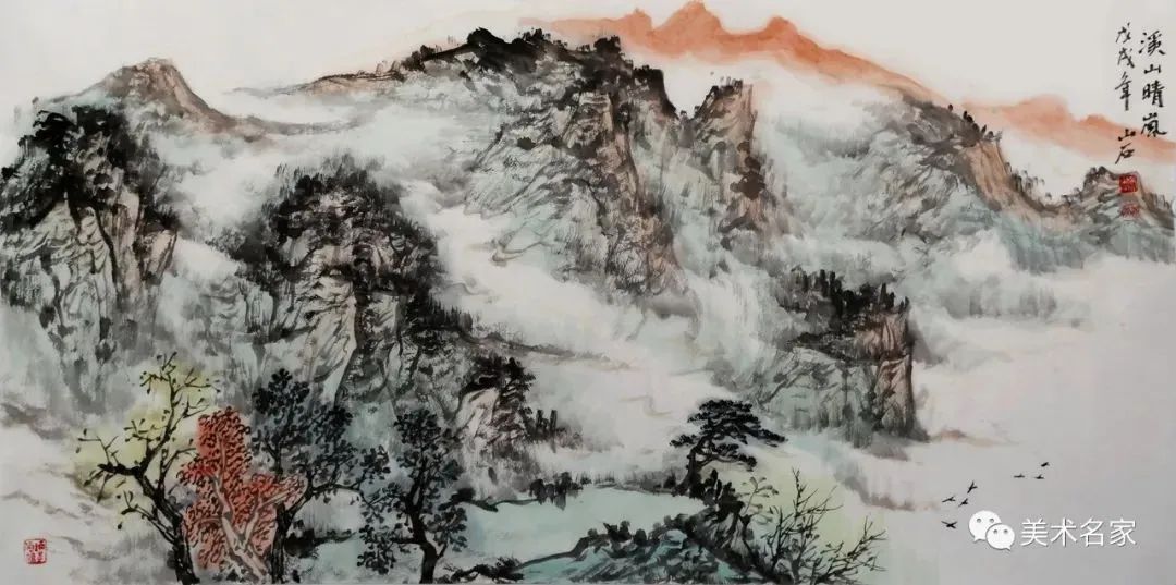 溪山晴岚，林谷清幽——著名画家吴山石作品欣赏