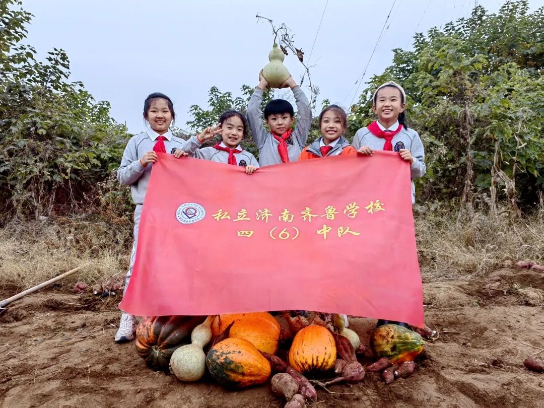 私立济南齐鲁学校四（6）中队走进田间地头，体会收获的快乐