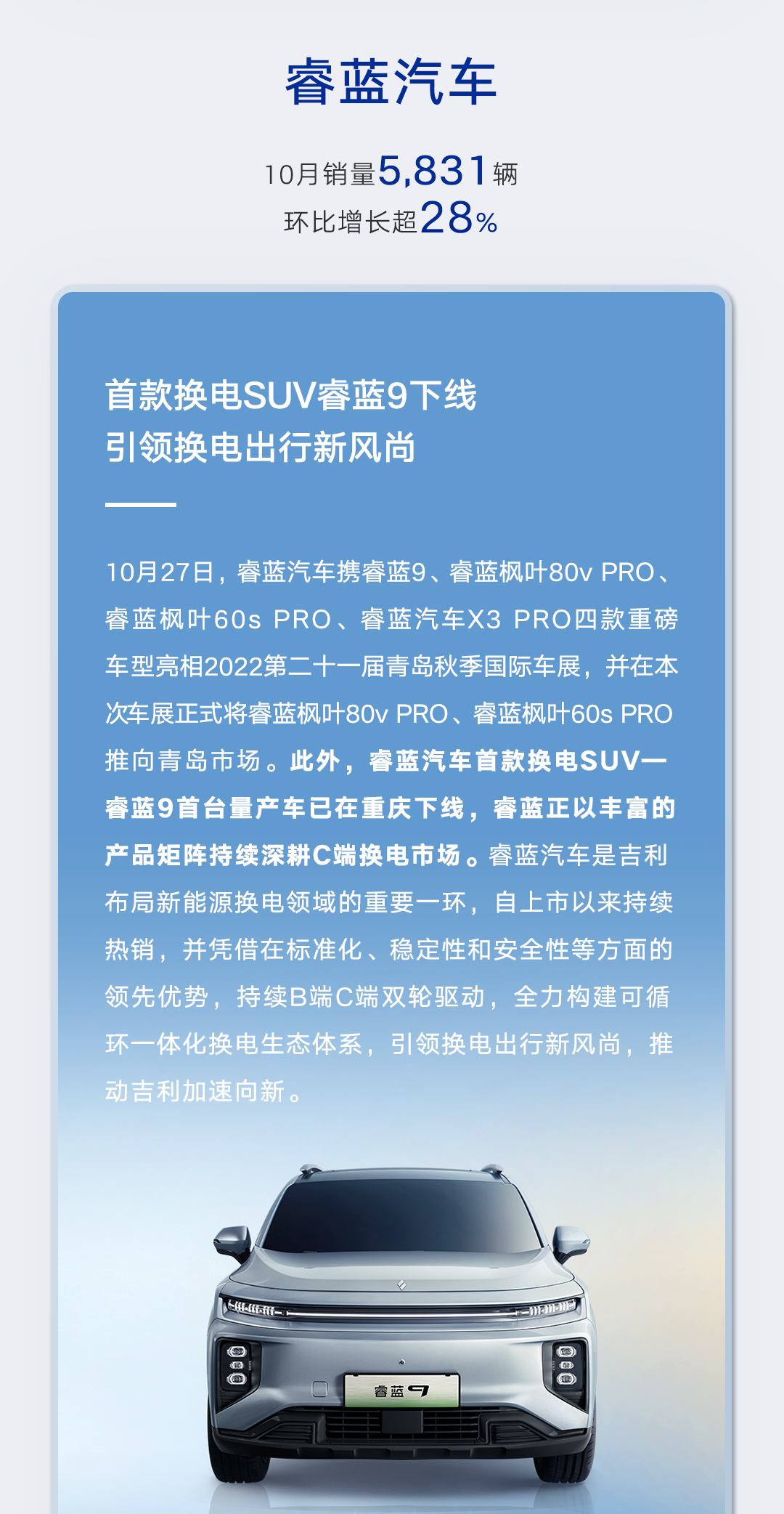 吉利汽车10月销量152263辆，同比增长约36%