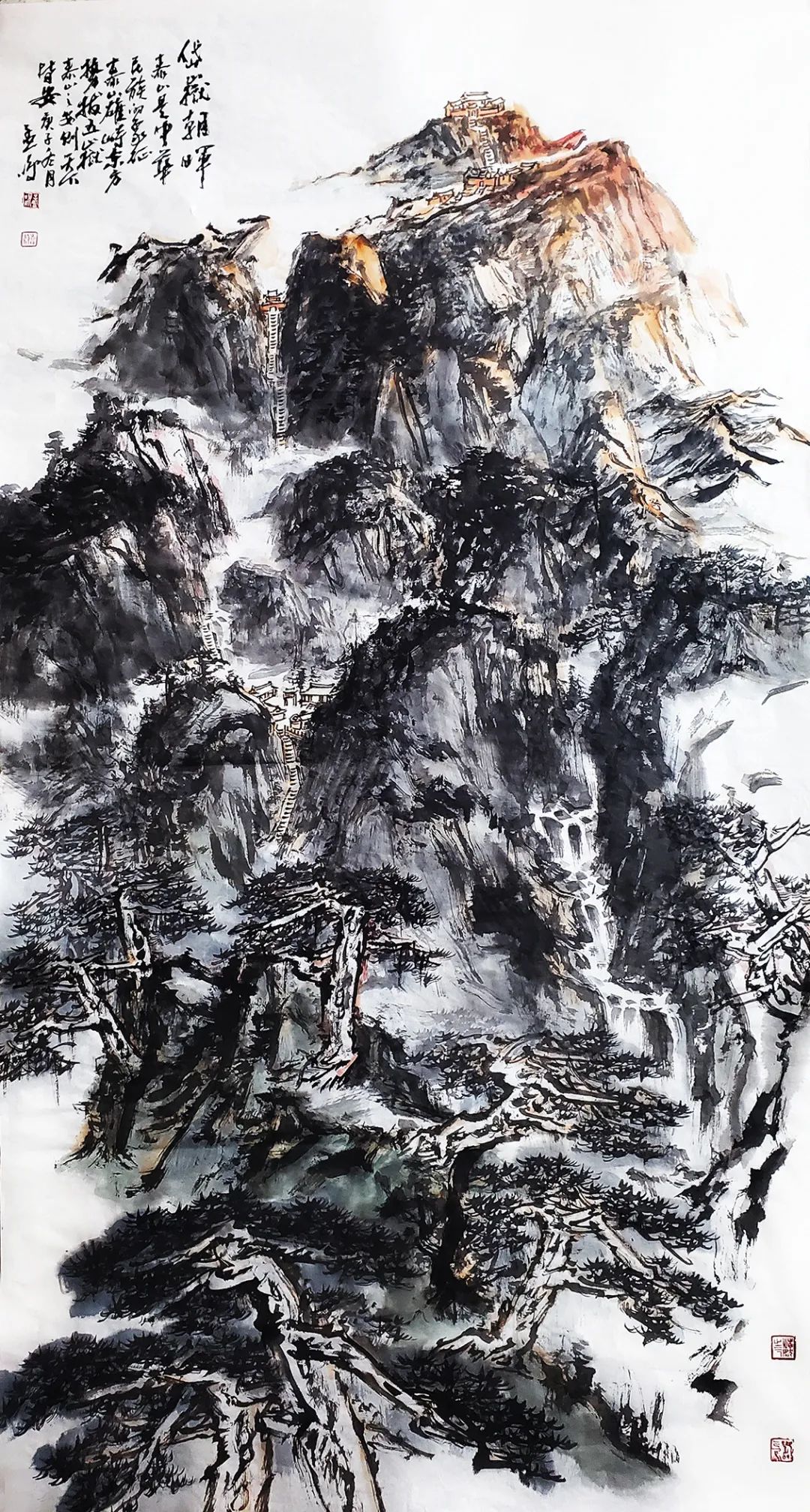 岱宗烟云，著名画家孟鸣应邀参展“翰墨华章——第四届中国画全国名家邀请展”