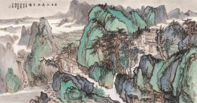 丹青映江山 奋进新征程，“信彼南山——石峰中国山水画作品展”在湖南省画院美术馆开展