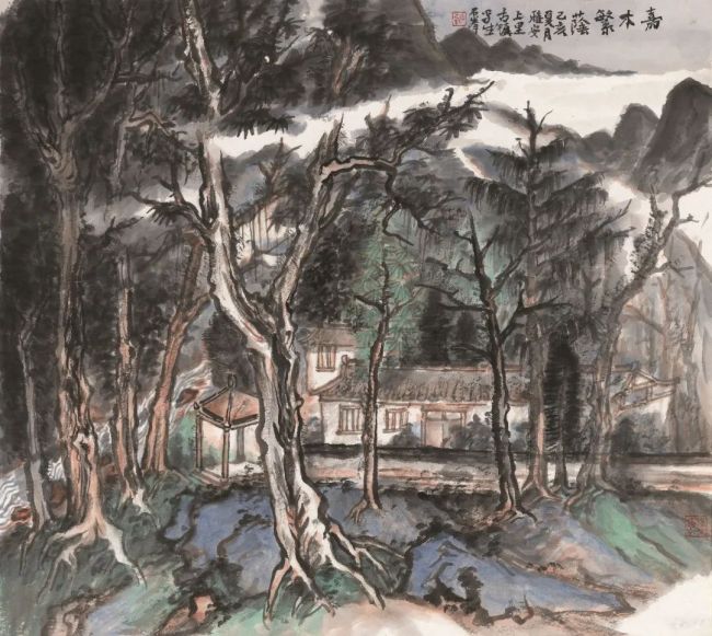 丹青映江山 奋进新征程，“信彼南山——石峰中国山水画作品展”在湖南省画院美术馆开展