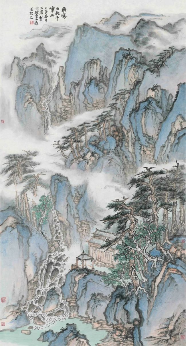 丹青映江山 奋进新征程，“信彼南山——石峰中国山水画作品展”在湖南省画院美术馆开展