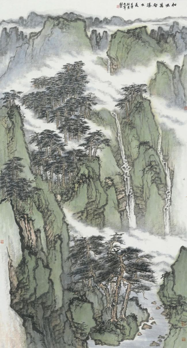 丹青映江山 奋进新征程，“信彼南山——石峰中国山水画作品展”在湖南省画院美术馆开展