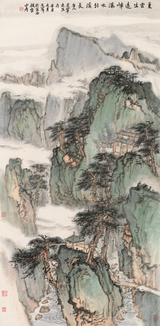 丹青映江山 奋进新征程，“信彼南山——石峰中国山水画作品展”在湖南省画院美术馆开展