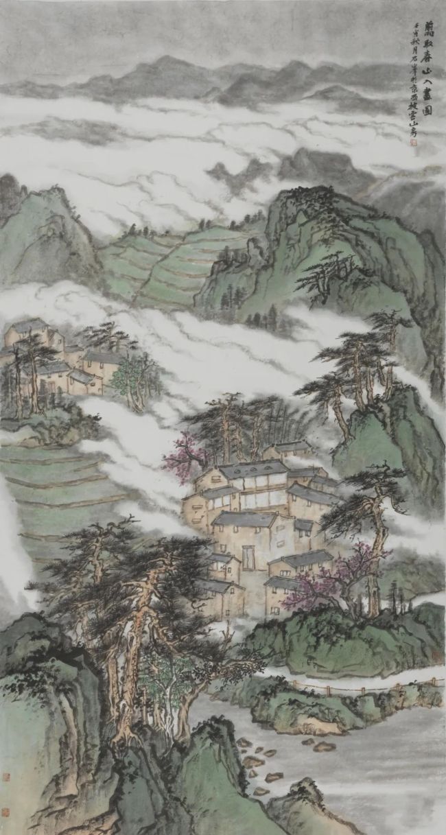 丹青映江山 奋进新征程，“信彼南山——石峰中国山水画作品展”在湖南省画院美术馆开展