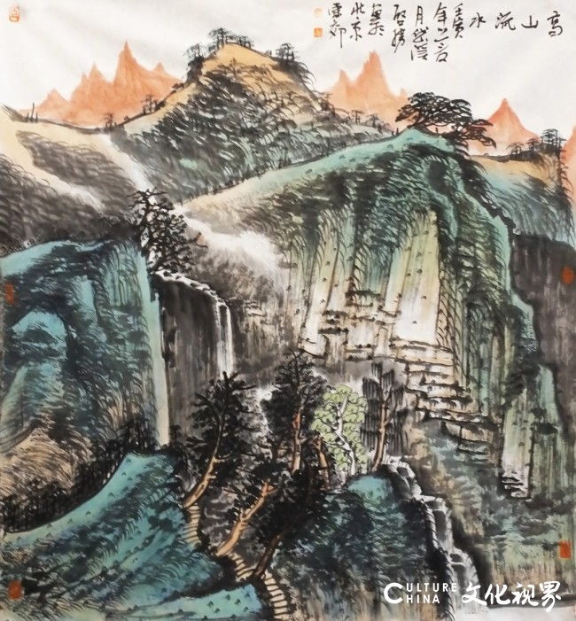 溪山清秋，著名画家王启胜受邀参展“臻美大境——2023 · 当代中国山水画名家笔墨品鉴展”