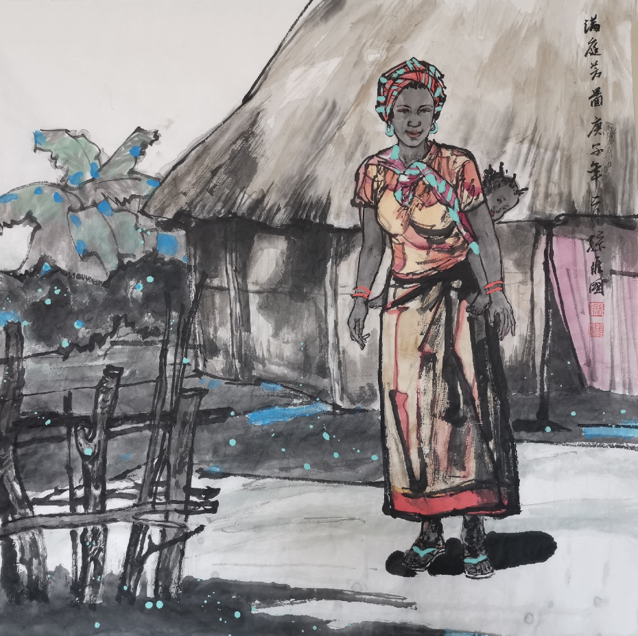 笔墨展现非洲独特民族文化——著名画家孙维国的赞比亚印象