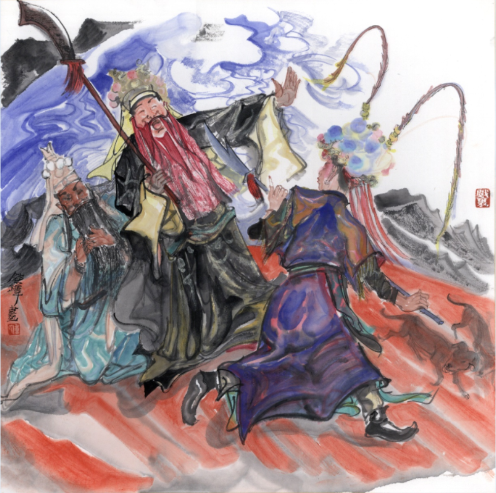 以岩作画，著名艺术家陈铎的武夷岩彩画惊艳了中国美术界