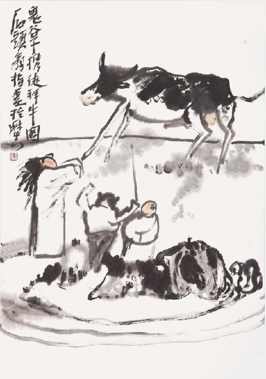 指墨开浑沌，泼彩彰精神——著名画家张志民的指墨山水品评