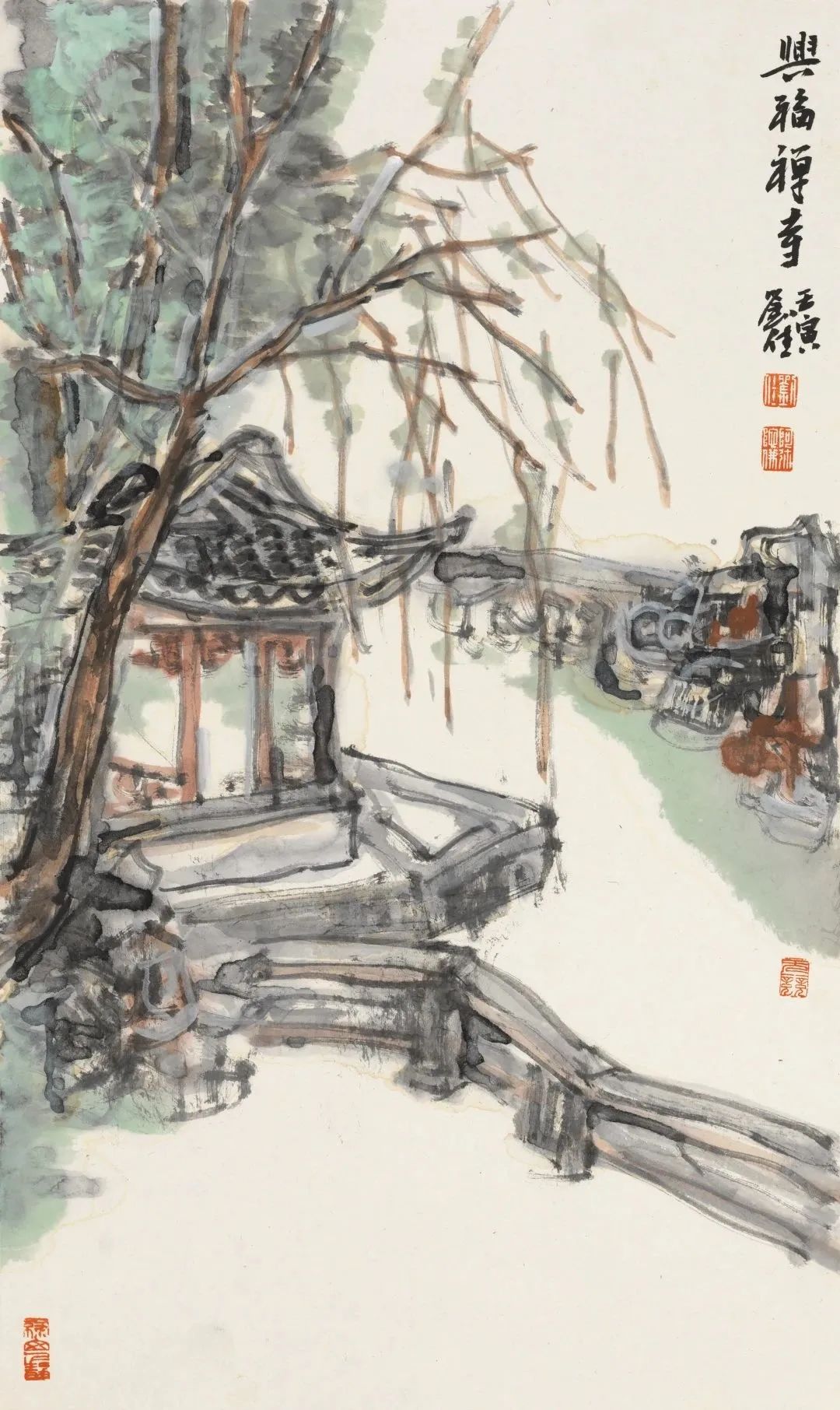 遗庙丹青落  空山草木长，著名画家刘佳应邀参展“遇见·虞山——中国美术名家写生（常熟）作品展”